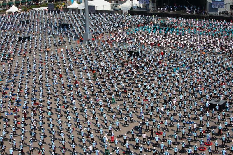 Clase trampolines.