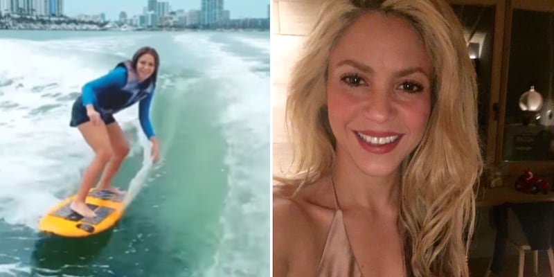 Shakira tuvo un accidente surfeando