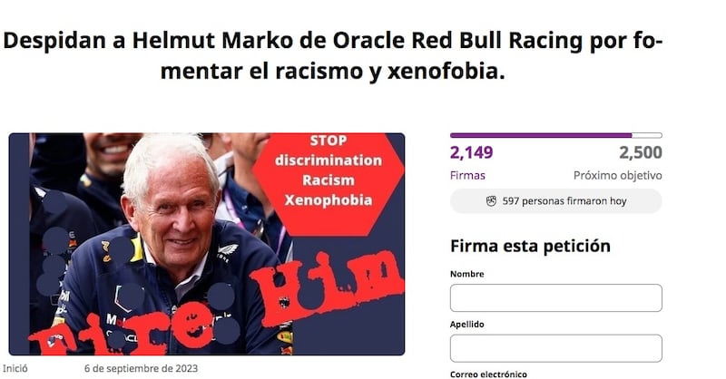 Helmut Marko es asesor de la escudería Red Bull en la Formula 1.