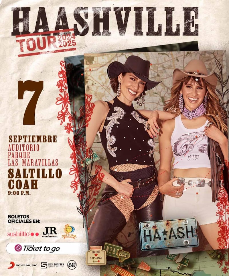 El último evento publicado por Ticket to Go fue el concierto de Ha*Ash en Saltillo.