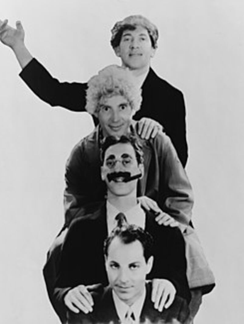 Los Hermanos Marx en 1931. De arriba abajo Chico, Harpo, Groucho y Zeppo