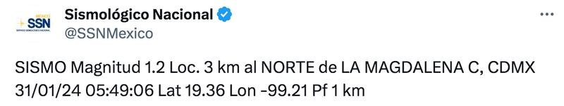 El movimiento se registró la mañana de este miércoles. (Especial)