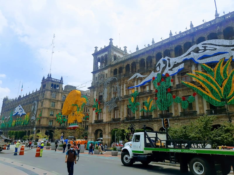 Decoración en CDMX con motivo de las fiestas patrias. Foto: Monserrat Vargas / Publimetro