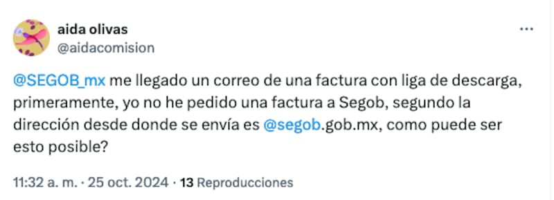 En X se reportó el envío de phishing desde una cuenta oficial de Segob.