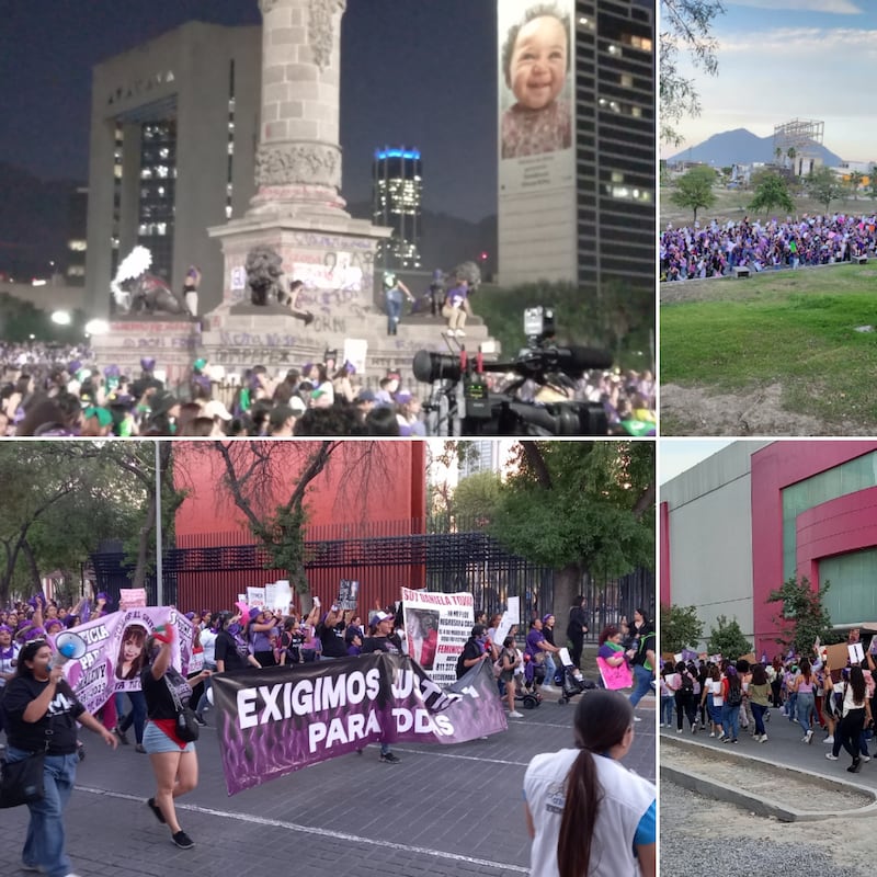 Las participantes recorrieron el circuito de la Macroplaza.