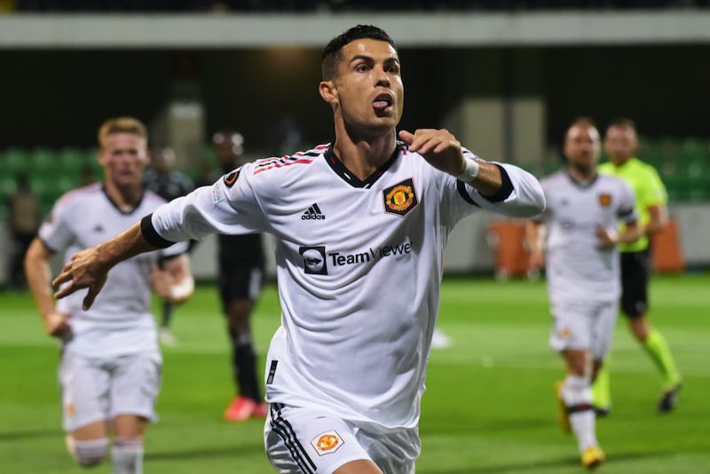 Cristiano Ronaldo marcó su primer gol en Europa League con el Manchester United