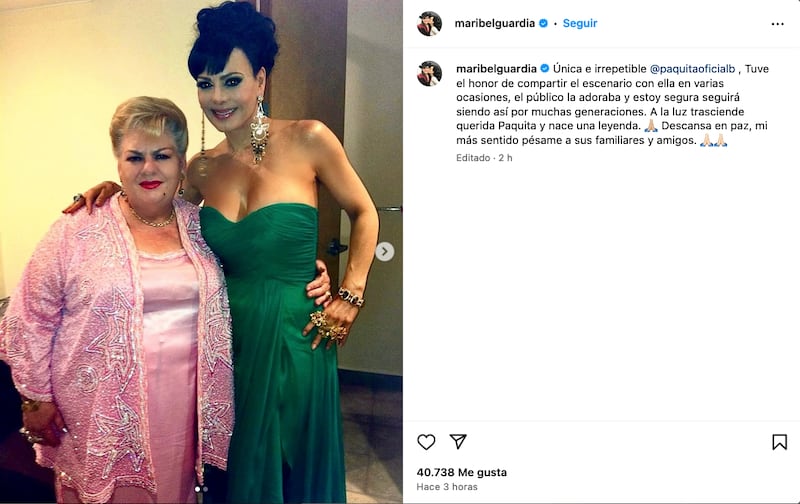 Famosos despiden a Paquita la del Barrio