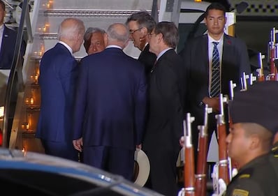 Biden y AMLO se encuentran en el Aeropuerto Felipe Ángeles