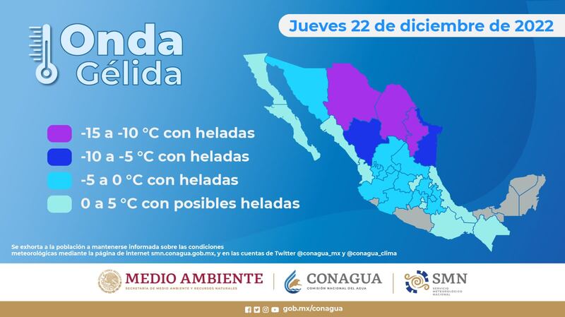 La Conagua emite el reporte del clima para que los ciudadanos tomen precauciones.