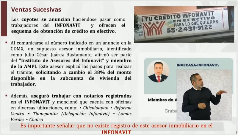 Fraudes inmobiliarios proliferan en CDMX y Estado de México. Infonavit llama a verificar trámites y evitar intermediarios no autorizados.