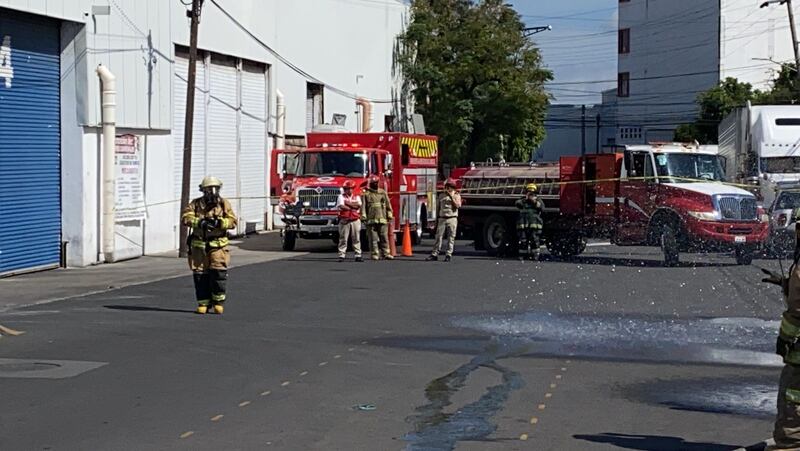 El tufo a gas cloro se percibió a varias manzanas de distancia.