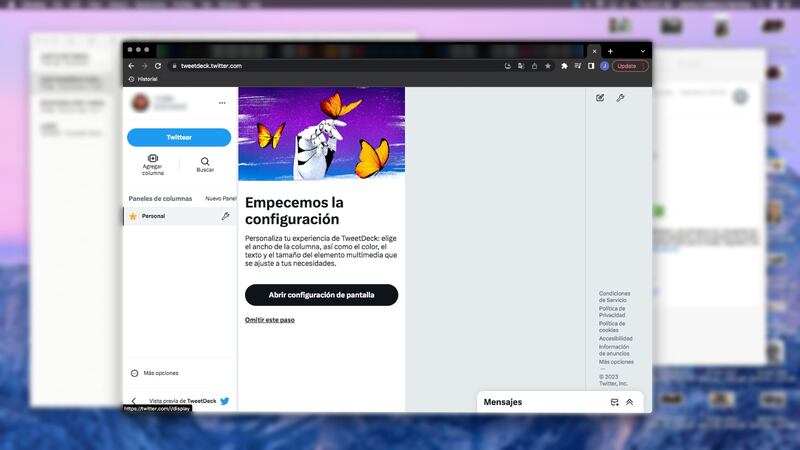 Nuevo tweetdeck en ordenador