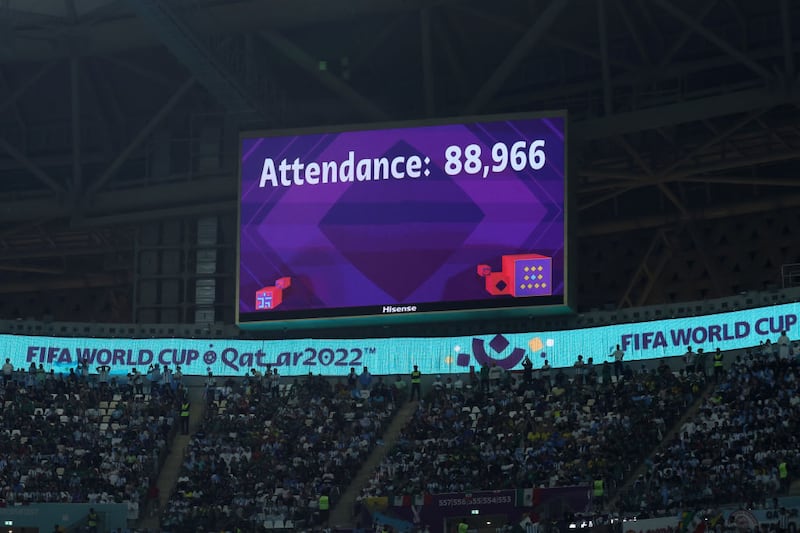 Lleno el Estadio Lusail para el Argentina vs México del pasado 26 de noviembre