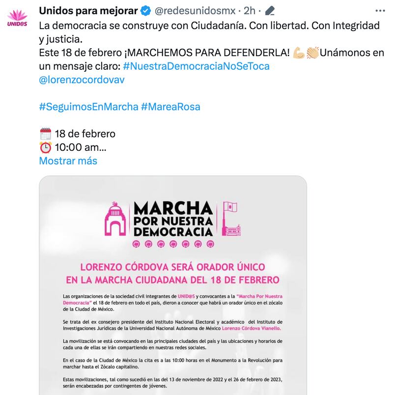 Será uno de los protagonistas de la marcha por la democracia. (Especial)