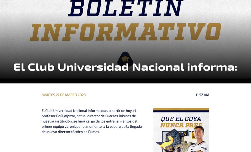 Boletín Pumas