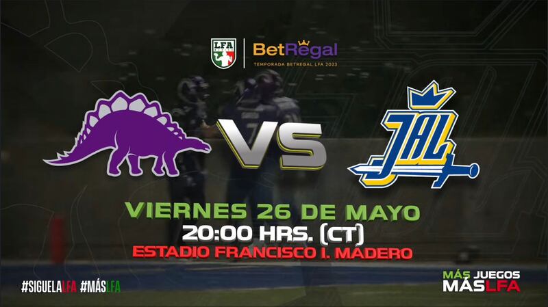 Dinos vs reyes en las semifinales de la Liga de Futbol Americano 2023