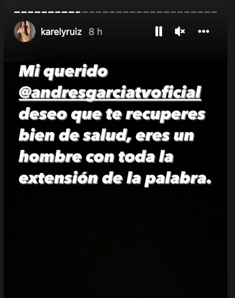 Karely Ruiz mensaje a Andrés García tras su hospitalización – Publimetro  México