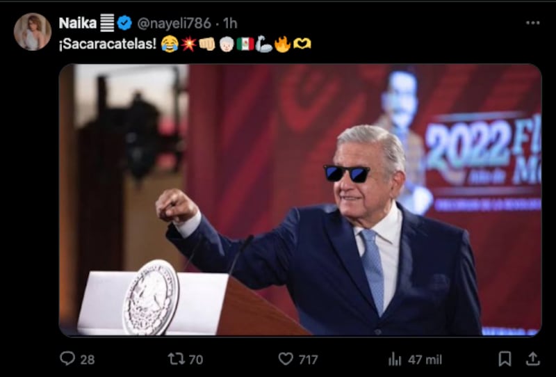 Memes de AMLO y Mile en redes sociales.